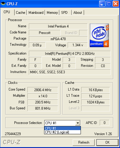 Нет hyper threading в bios